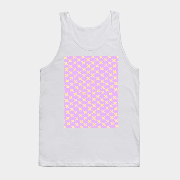 X stitches pattern - pink and yellow Tank Top by wackapacka